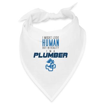 Klempner - Bandana - Weiß - Vorne