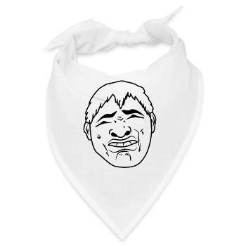 LUSTIGES GESICHT - Bandana - Weiß - Vorne
