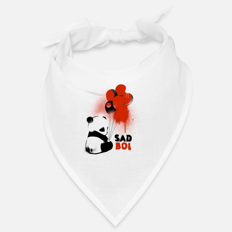 Sad Boi Panda with balloons graffiti Bandana