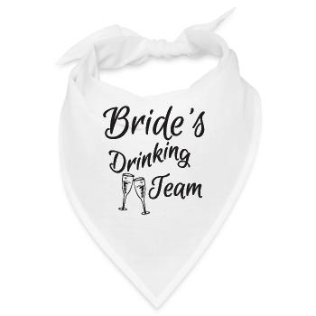 Bachelorette Party Hochzeit Braut Trinkteam - Bandana - Weiß - Vorne