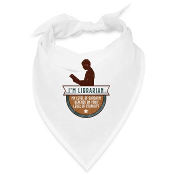 Lustig Bücherei Bibliothekar Bibliothek Geschenk - Bandana - Weiß - Vorne