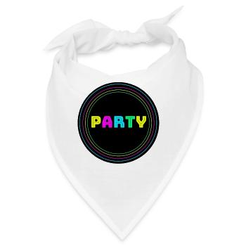 Party Kreis Neon - Bandana - Weiß - Vorne