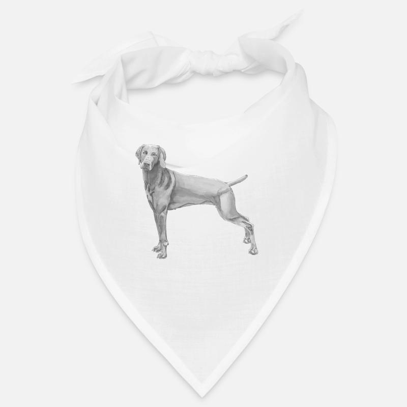 Weimaraner - Bandana - Weiß