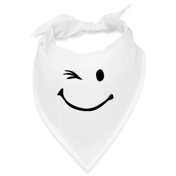 Zwinkern - Bandana - Weiß - Vorne
