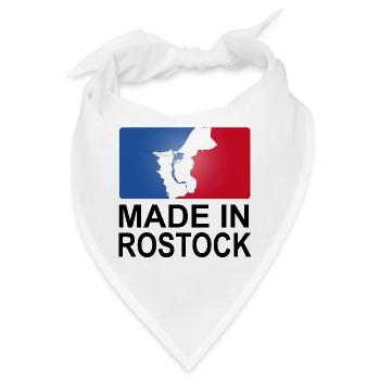 sportliches Made in Rostock Logo - Bandana - Weiß - Vorne
