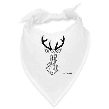 Geometrische Hirsche - Bandana - Weiß - Vorne