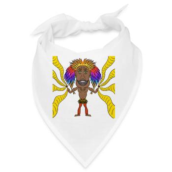 Farbiger Schamane - Bandana - Weiß - Vorne