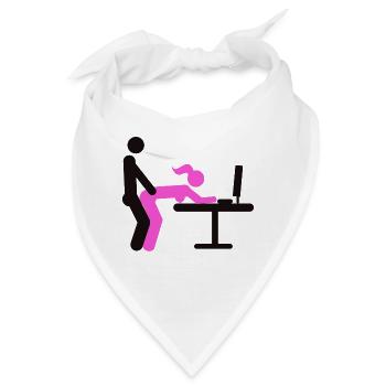 Sex am Arbeitsplatz Schreibtisch - Bandana - Weiß - Vorne
