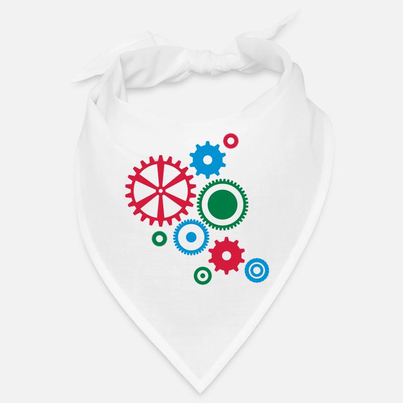 neuf roues d'engrenage dans différentes couleurs Bandana
