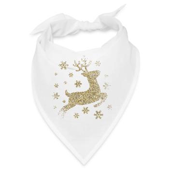 deer gold glitter - Bandana - Weiß - Vorne