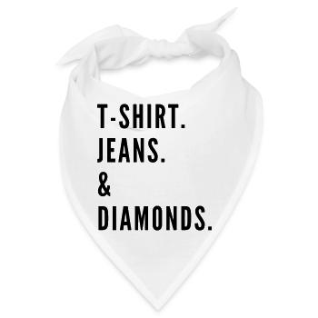 The Fashion Tee - T- Shirt & diamonds black - Bandana - Weiß - Vorne