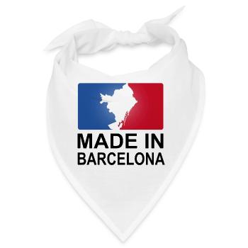 sportliches Logo Made in Barcelona - Bandana - Weiß - Vorne