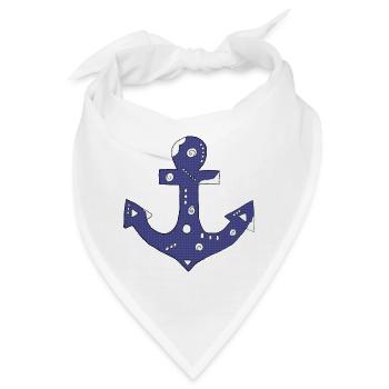 Anker - Bandana - Weiß - Vorne