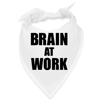 Brain at work - Bandana - Weiß - Vorne