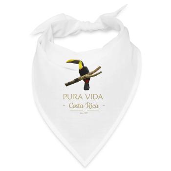 Tukan - Costa-Rica: Pura Vida - Bandana - Weiß - Vorne