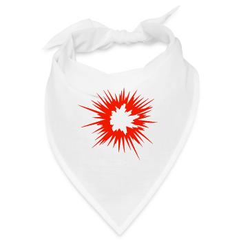 Explosion Stern Flamme - Bandana - Weiß - Vorne