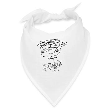 Helikopter-Rettung - Bandana - Weiß - Vorne