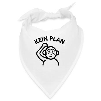 Kein Plan - Bandana - Weiß - Vorne