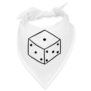 Würfel - Bandana - Weiß - Vorne