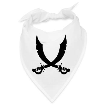 Schwerter - Bandana - Weiß - Vorne