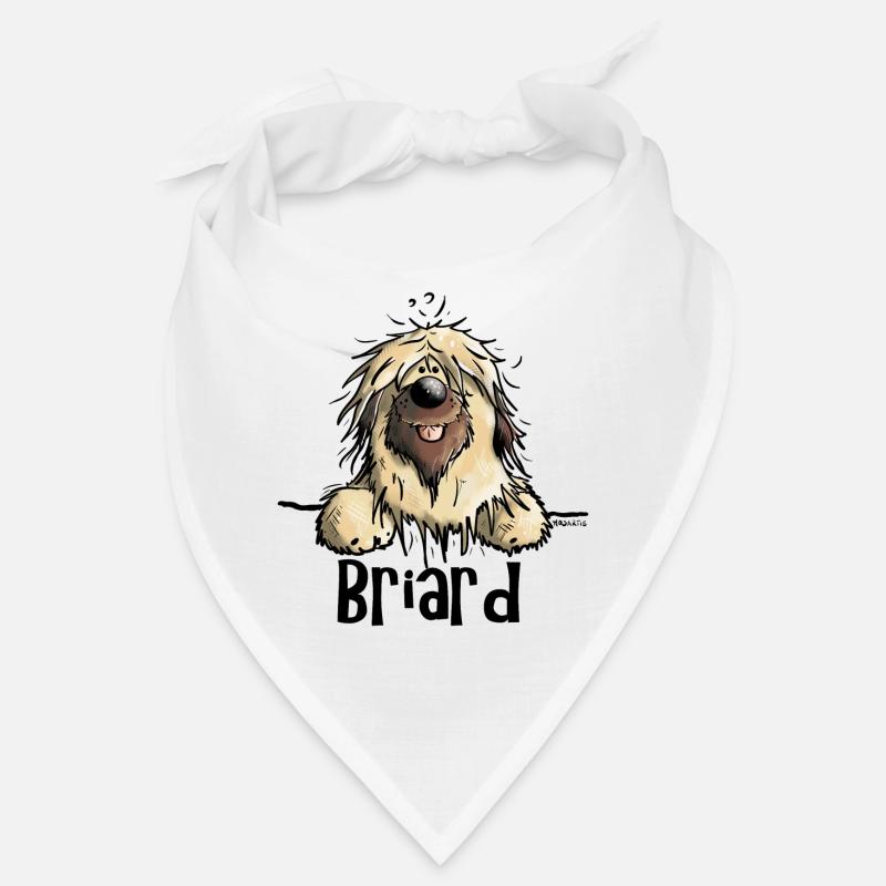 Neugieriger Briard Bandana