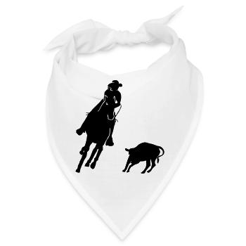 Pferdesport Westernreiten - Cutting - Bandana - Weiß - Vorne