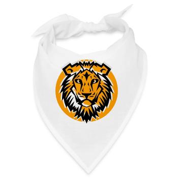 Löwenkopf Tier Löwin 404 o - Bandana - Weiß - Vorne