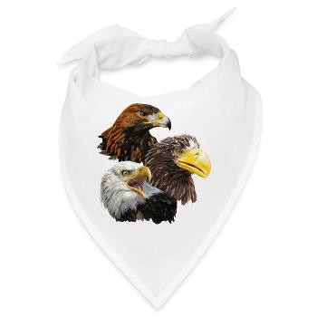Raubvögel - Bandana - Weiß - Vorne