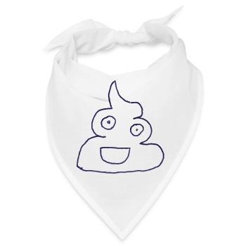 poop shitty Desing 32 - Bandana - Weiß - Vorne