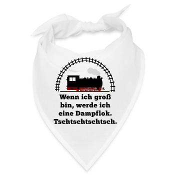 Dampflok Spruch Baby Junge Eltern - Bandana - Weiß - Vorne