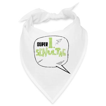 Erster Schultag Einschulung - Bandana - Weiß - Vorne