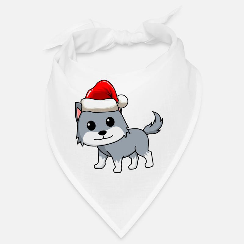 Wolf Comic Christmas Bandana