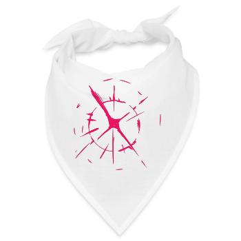 splash bunt farbe muster aufdruck comic style pink - Bandana - Weiß - Vorne