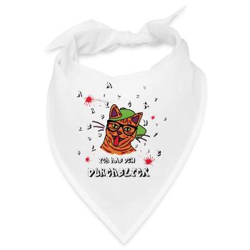Ich hab den Durchblick - Schlaue freche Katze - Bandana - Weiß - Vorne
