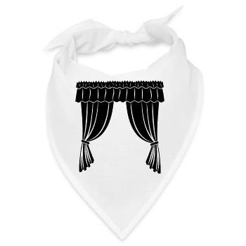 Vorhänge Theater oder Geschäft - Bandana - Weiß - Vorne