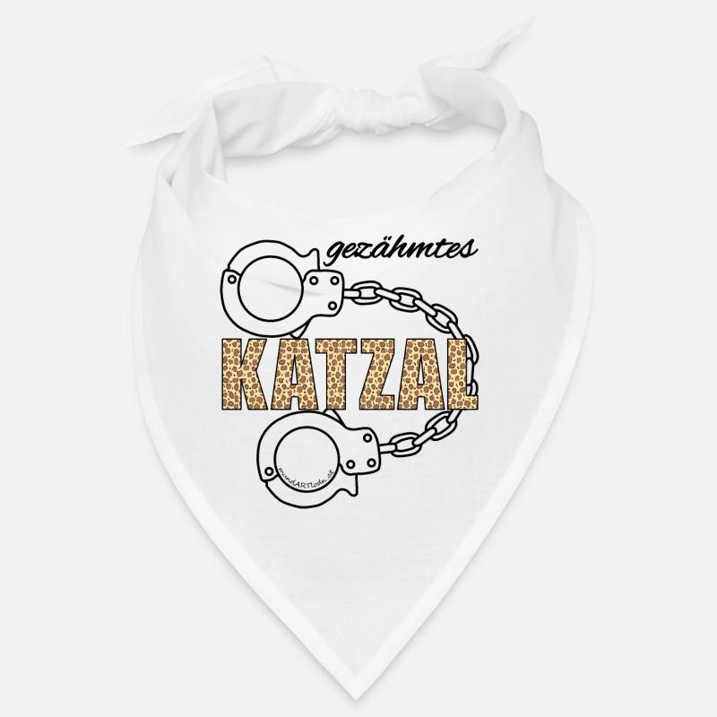 gezähmtes Katzal - gezähmte Katze, Dialekt - Bandana - Weiß