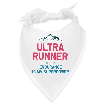 Ultra Runner - Ausdauer ist meine Superkraft - Bandana - Weiß - Vorne