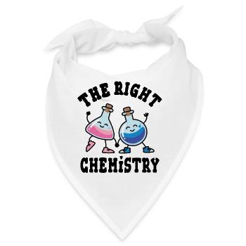 Die Richtige Chemie, Verliebte Glaskolben - Bandana - Weiß - Vorne