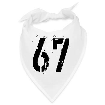 Nummer 67 - Bandana - Weiß - Vorne