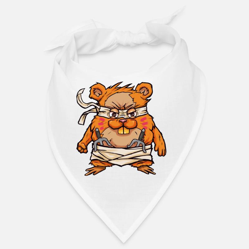 Kawaii Samurai Hamster mit Hamjitsu Schwert Bandana