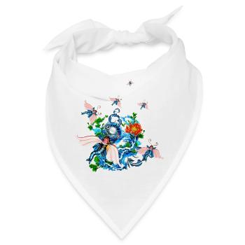 Wunderbares Fantasie-Flugtier. - Bandana - Weiß - Vorne