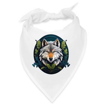 Waldbewohner Wolf - Bandana - Weiß - Vorne