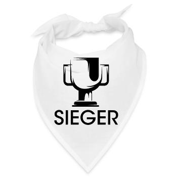 Sieger Pokal Finale Gewinner Icon Logo Team Grafik - Bandana - Weiß - Vorne