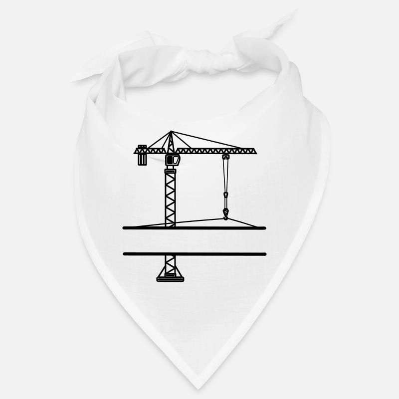 Construction crane with banner Bandana