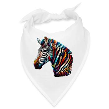 Zebra - Bandana - Weiß - Vorne