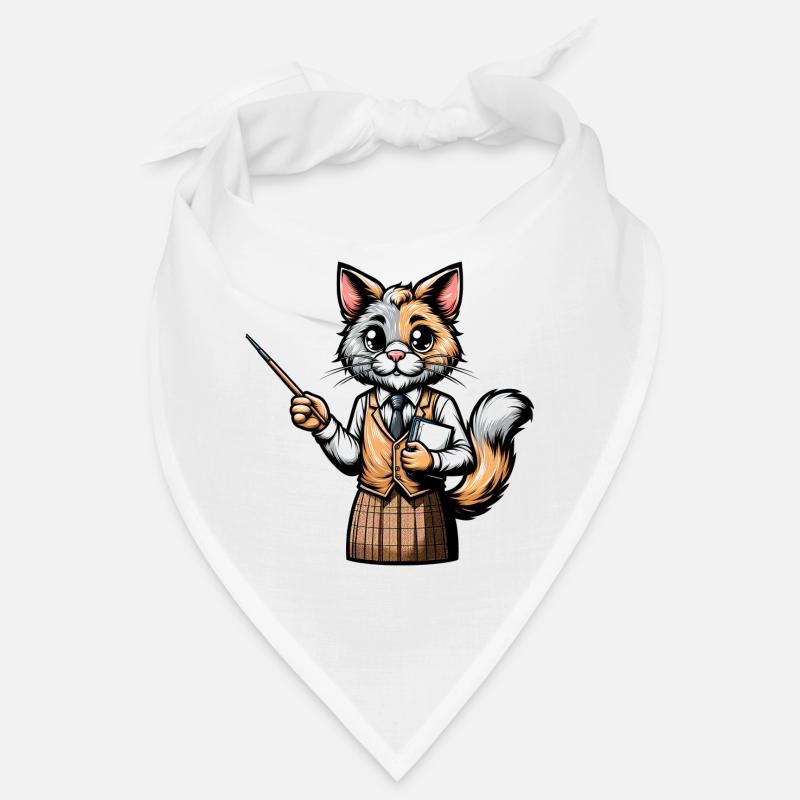 Cute Cat Teacher Bandana