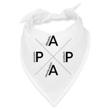 papa Logo Held Vater Motivation Symbol Marke icon - Bandana - Weiß - Vorne