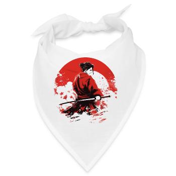 Japanische Kunst Kriegerin Onimusha - Bandana - Weiß - Vorne