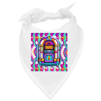 Jukebox / Musikautomat / Retro / 50er Jahre - Bandana - Weiß - Vorne