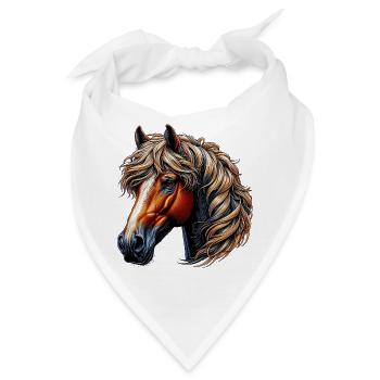 Pferd - Bandana - Weiß - Vorne
